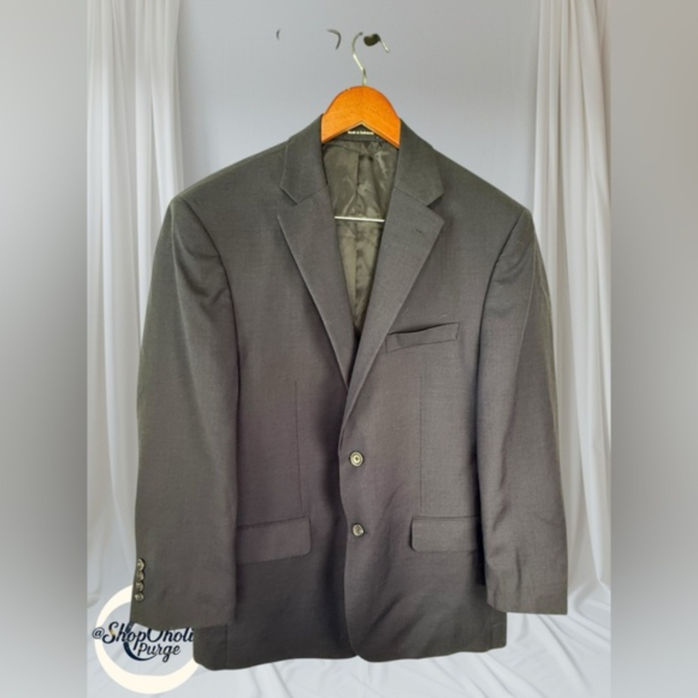 Pronto Uomo Suit Jacket Platinum Gold button Gray Wool Blazer 42 R
